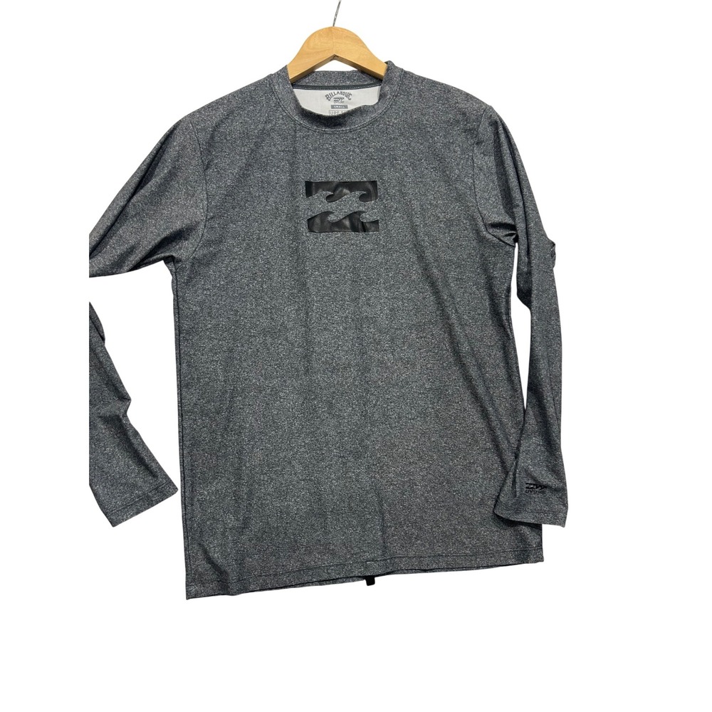 Billabong UVSurf UPF 50+ Sun Protection Loose Fit Gray Long Sleeve Small (698)